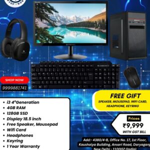 New Assembled Desktop - Core i3 4th Gen, 4GB, 128GB SSD, Windows 11